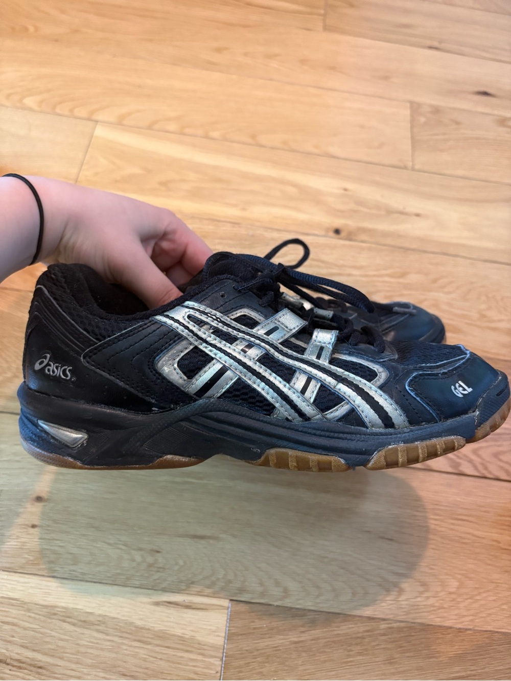 ASICS Black and Silver Athletic Shoes